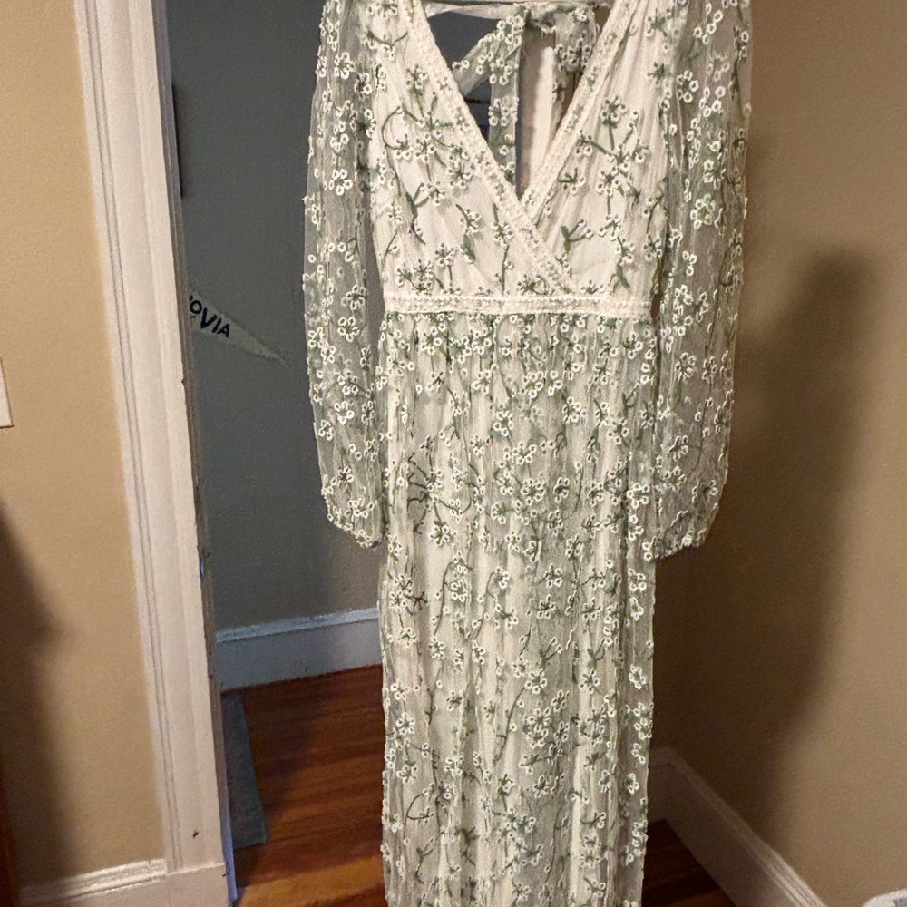 Just me embroidered maxi dress